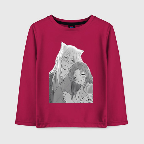 Детский лонгслив Очень приятно Бог Томоэ / Маджента – фото 1