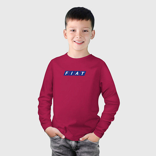 Детский лонгслив Nissan logo / Маджента – фото 3
