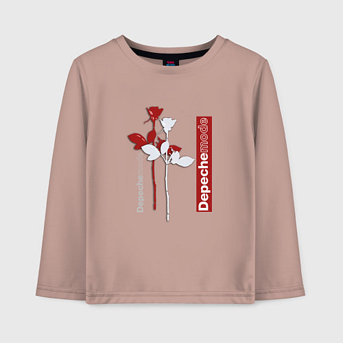 Детский лонгслив Depeche Mode - Roses violator / Пыльно-розовый – фото 1