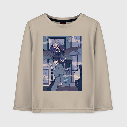 Детский лонгслив Патриотизм Джеймс Мориарти / Миндальный – фото 1