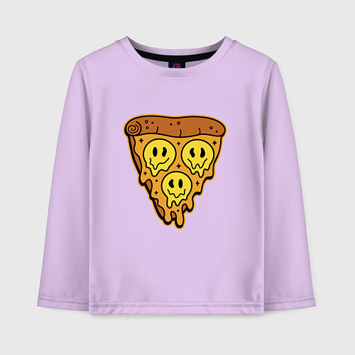 Детский лонгслив Happy nation pizza / Лаванда – фото 1