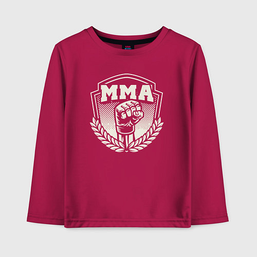 Детский лонгслив Кулак MMA / Маджента – фото 1