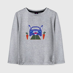 Детский лонгслив Кролик машина