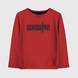 Лонгслив хлопковый детский Whovian movie, цвет: красный