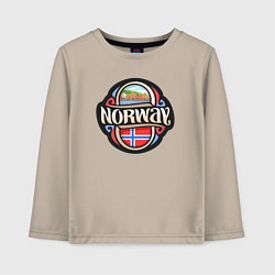 Лонгслив хлопковый детский Норвегия, цвет: миндальный