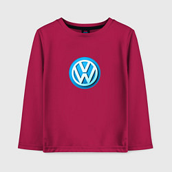 Детский лонгслив Volkswagen logo blue