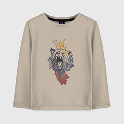 Детский лонгслив Бурый