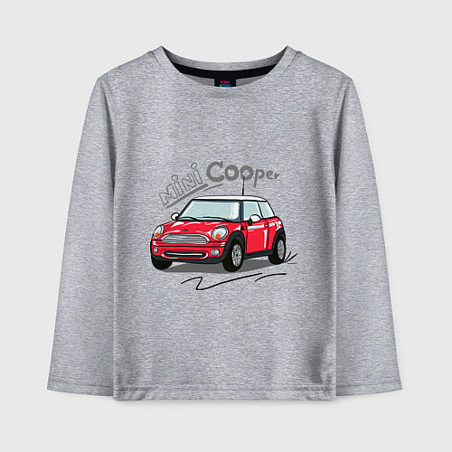 Детский лонгслив Mini Cooper / Меланж – фото 1