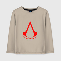 Лонгслив хлопковый детский Red logo of assassins, цвет: миндальный
