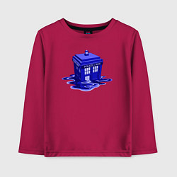 Лонгслив хлопковый детский Tardis ink, цвет: маджента