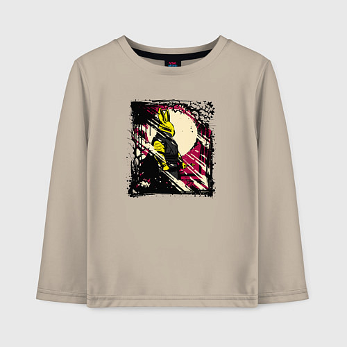 Детский лонгслив Пушистый защитник / Миндальный – фото 1