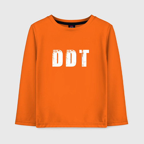 Детский лонгслив ДДТ рок группа / Оранжевый – фото 1