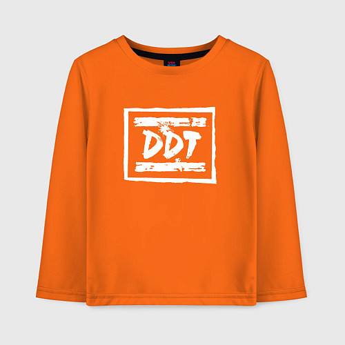 Детский лонгслив ДДТ - рок группа / Оранжевый – фото 1
