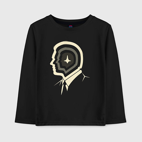 Детский лонгслив Дикаприо - Начало / Черный – фото 1