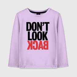Лонгслив хлопковый детский Не оглядывайся назад - призыв, цвет: лаванда