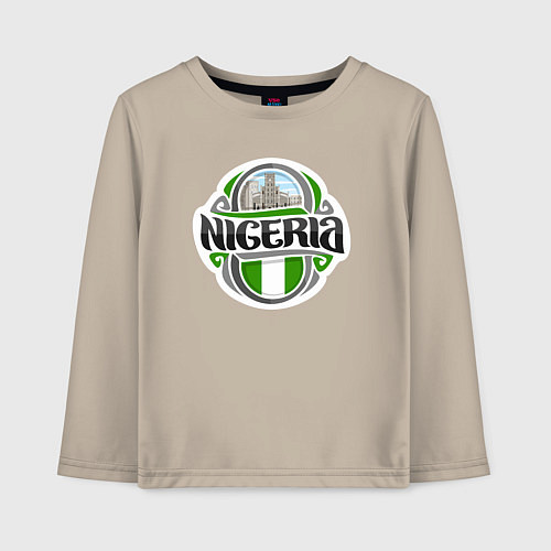 Детский лонгслив Нигерия / Миндальный – фото 1