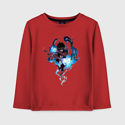 Лонгслив хлопковый детский Моя геройская академия Даби Альянс злодеев, цвет: красный