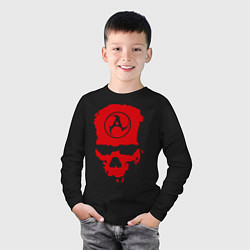 Лонгслив хлопковый детский Amatory Skull, цвет: черный — фото 2