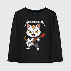 Детский лонгслив Meowtallica rock