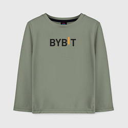 Лонгслив хлопковый детский Bybit, цвет: авокадо