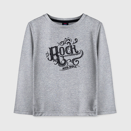 Детский лонгслив Стиль рок-н-ролл / Меланж – фото 1