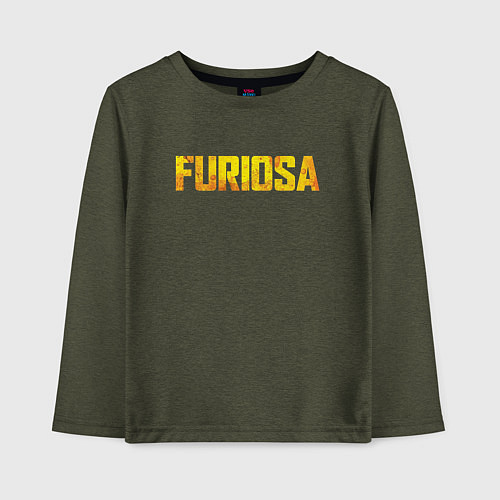 Детский лонгслив Furiosa - A Mad Max Saga / Меланж-хаки – фото 1