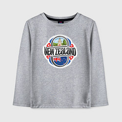 Лонгслив хлопковый детский Новая Зеландия, цвет: меланж