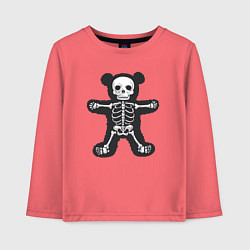 Лонгслив хлопковый детский Skeletor bear, цвет: коралловый