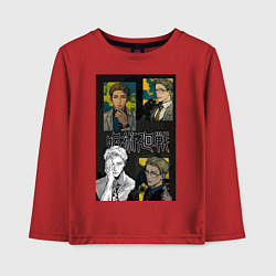 Лонгслив хлопковый детский Магическая битва Кэнто Нанами работник, цвет: красный