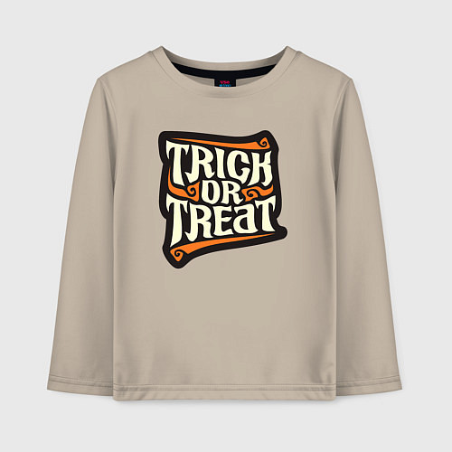 Детский лонгслив Trick / Миндальный – фото 1