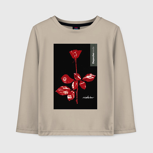 Детский лонгслив Depeche mode rose / Миндальный – фото 1