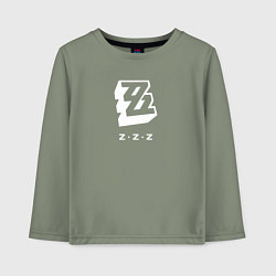 Лонгслив хлопковый детский Zenless Zone Zero logo, цвет: авокадо