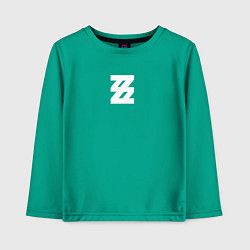 Лонгслив хлопковый детский Zenless Zone Zero logotype, цвет: зеленый
