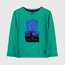 Лонгслив хлопковый детский Hellblade - Senua, цвет: зеленый
