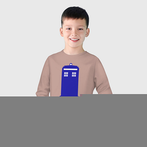 Детский лонгслив Tardis - London / Пыльно-розовый – фото 3