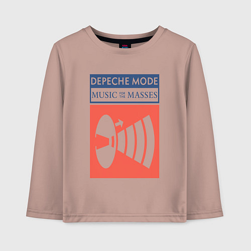 Детский лонгслив Depeche Mode - Music for the masses merch / Пыльно-розовый – фото 1