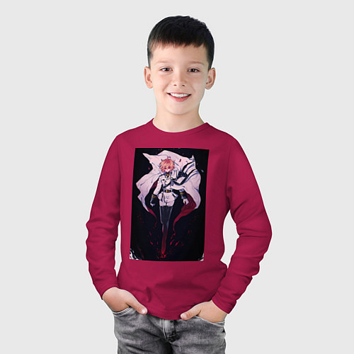 Детский лонгслив Последний Серафим Микаэла Хякуя вампир / Маджента – фото 3