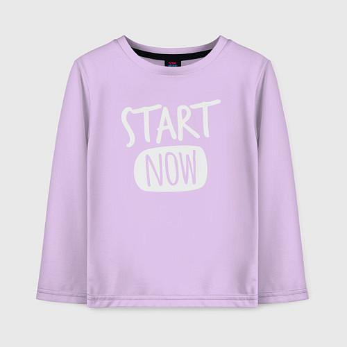 Детский лонгслив Начать сейчас / Лаванда – фото 1
