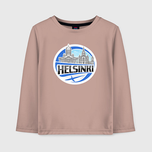 Детский лонгслив Хельсинки / Пыльно-розовый – фото 1