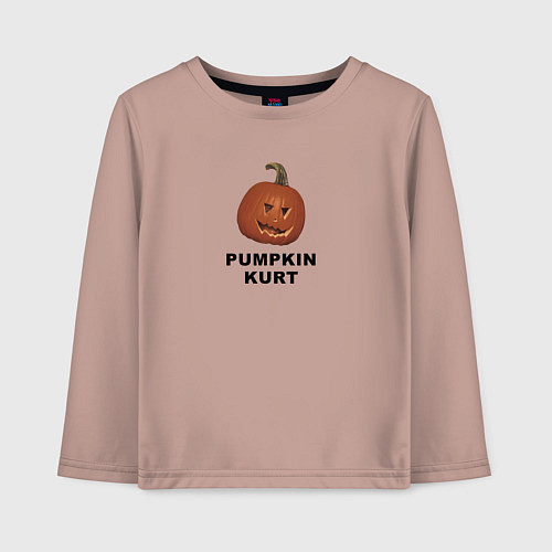 Детский лонгслив Pumpkin Kurt - the office / Пыльно-розовый – фото 1