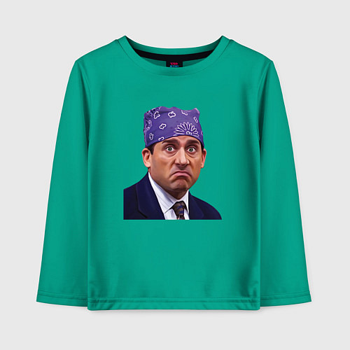 Детский лонгслив Prison mike Michael Scott офис / Зеленый – фото 1