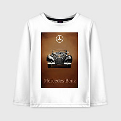 Лонгслив хлопковый детский Mercedes-benz автомобиль, цвет: белый