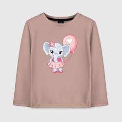 Лонгслив хлопковый детский Elephant baby, цвет: пыльно-розовый