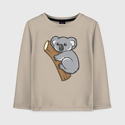 Лонгслив хлопковый детский Koala, цвет: миндальный