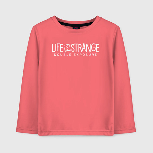 Детский лонгслив Life is strange double exposure logotypе / Коралловый – фото 1