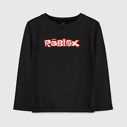 Лонгслив хлопковый детский Roblox красный мем, цвет: черный