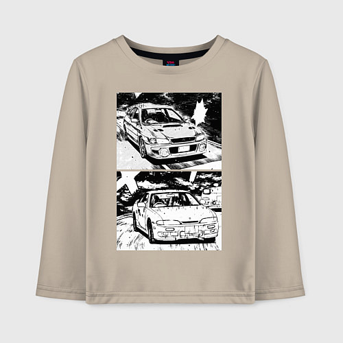 Детский лонгслив Nissan silvia subaru forester / Миндальный – фото 1