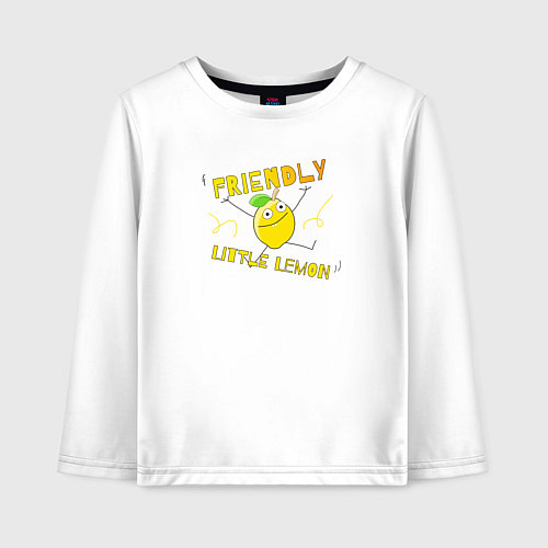 Детский лонгслив Friendly little lemon / Белый – фото 1