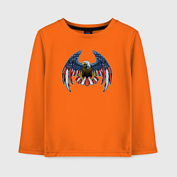 Лонгслив хлопковый детский Eagle of USA, цвет: оранжевый