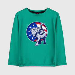 Детский лонгслив USA elephant